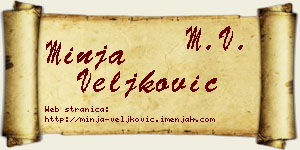 Minja Veljković vizit kartica